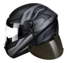 Capacete Peels Spike Maxi Preto Grafite E Viseira Fume Extra