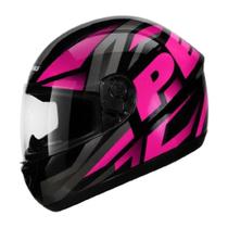 Capacete Peels Spike Maxi Preto Rosa Feminino