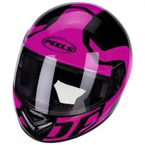 Capacete Peels Spike New Ghost Preto Fosco/Rosa 56