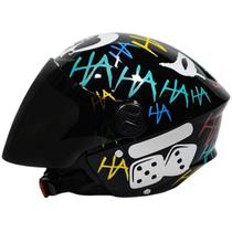 Capacete Personalizado Coringa Palhaço Arlequina com Viseira Fumê