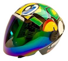 Capacete Personalizado Tartaruga Turtle 46 Viseira Camaleão Capacete Personalizado Tartaruga Turtle 46 Viseira Camaleão
