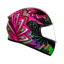 Capacete polar race flower c/ viseira antirrisco 2mm tam 58