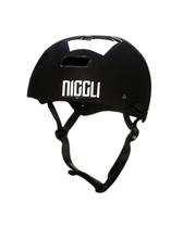 Capacete preto fita preta iron profissional - Niggli Pads