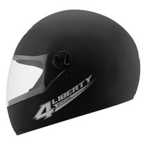 Capacete Preto Fosco Tam 60 Pro Tork Viseira Cristal Casco ABS E Cinta Jugular Fecho Revestido EPS