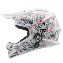 Capacete Pro Tork Kids Cartoon Racing Infantil Fechado Moto Off Road Motocross Trilha Enduro