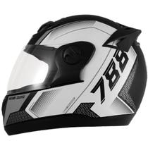 Capacete Protork G6 788 Pro Series Cinza/Branco/Preto