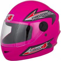 Capacete protork new liberty 4 tamanho 56 rosa
