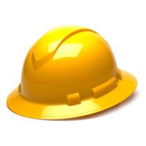 Capacete Pyramex Ridgeline Full Brim de 4 pontos com catraca amarela Capacete Pyramex Ridgeline Full Brim de 4 pontos com catraca amarela