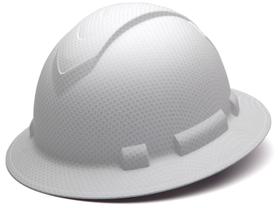 Capacete Pyramex Ridgeline Full Brim de 4 pontos com catraca branca