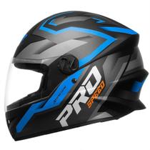 Capacete R8 Pro Speed Fosco Tam. 58 Preto/Azul Forro Antialérgico Casco ABS Fecho Micrométrico CAP-885PTAZF Pro Tork