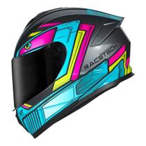 Capacete Race Tech Hit Android Cinza e Rosa