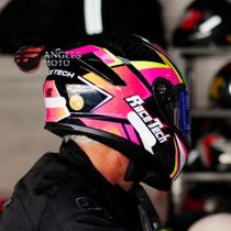 Capacete Race Tech Hit Draw Black Pink