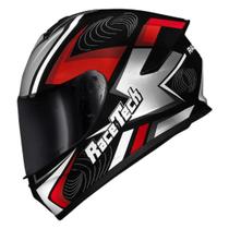 Capacete Race Tech Hit Draw Black Silver
