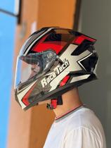 Capacete race tech hit draw preto e prata