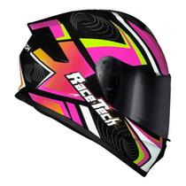 Capacete Race Tech Hit Draw Preto E Roxo