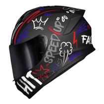 Capacete Race Tech Hit Faster Preto e Vermelho Fosco