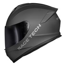 Capacete Race Tech Hit Monocolor Cinza Fosco