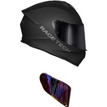 Capacete Race Tech Hit Monocolor Preto Fosco Mais Viseira Camaleão Vermelho Capacete Race Tech Hit Monocolor Preto Fosco Mais Viseira Camaleão Vermelho