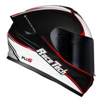 Capacete Race Tech Hit Plus Preto E Branco Capacete Race Tech Hit Plus Preto E Branco