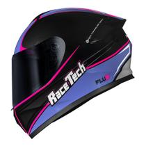 Capacete Race Tech Hit Plus Preto e Roxo Capacete Race Tech Hit Plus Preto e Roxo