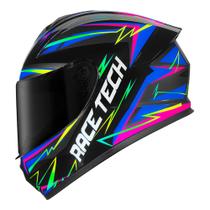 Capacete Race Tech Hit Spark Preto e Cinza Tamanho:56