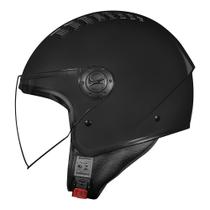Capacete Race Tech One Monocolor Preto Fosco Aberto