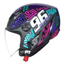 Capacete race tech play art titanium / purple (58)