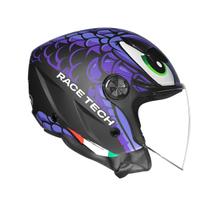 Capacete Race Tech Play Snake Roxo Aberto Capacete Race Tech Play Snake Roxo Aberto