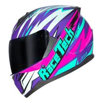 Capacete Race Tech Sector Electro Roxo e Rosa Tamanho:56