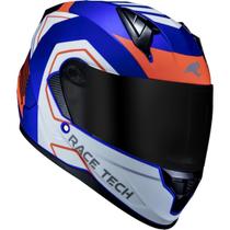 Capacete Race Tech Sector Exilio Fosco Azul E Laranja 60