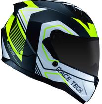 Capacete Race Tech Sector Exilio Fosco Preto Amarelo