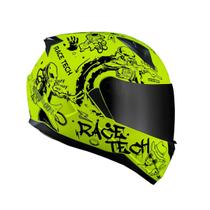 Capacete Race Tech Sector Sky Music Amarelo Neon