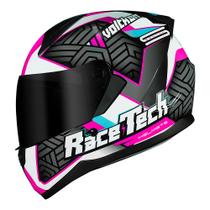 Capacete Race Tech Sector Volkton Branco Pink