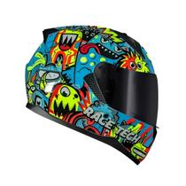 Capacete Race Tech Sextor Monster Branco e Azul