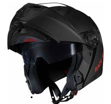 Capacete race tech signal monocolor matte black preto fosco escamoteavel