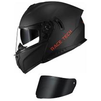 Capacete Race Tech Signal Monocolor Preto Fosco Mais Viseira Fumê