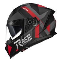 Capacete Race Tech Volt Abstrak Preto e Vermelho Fosco