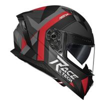 Capacete Race Tech Volt Abstrak Vermelho Fosco Moto