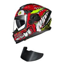 Capacete Race Tech Volt Croc Vermelho Mais Viseira Fumê Capacete Race Tech Volt Croc Vermelho Mais Viseira Fumê