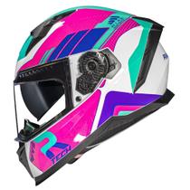 Capacete Race Tech Volt Track Branco/ Rosa