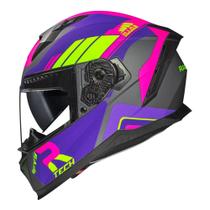 Capacete Race Tech Volt Track Titaniun/ Roxo Fosco Capacete Race Tech Volt Track Titaniun/ Roxo Fosco