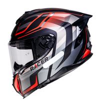 Capacete Racer1 Rc2 Start Spirit Preto Cinza Vermelho