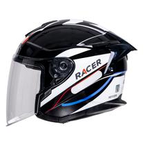 Capacete Racer1 Rc3 Wind-R Horizon Preto Branco Vermelho Azul