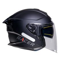 Capacete Racer1 Rc3 Wind-R Monocolor Preto Fosco