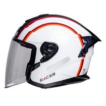 Capacete Racer1 Rc3 Wind-R Voyager Branco Vinho Preto Laranja