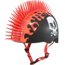 Capacete Raskullz Monkey Wrench Child 5+ com 3D Mohawk Red