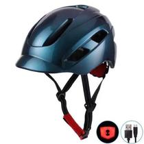 Capacete Reforçado Bike NIPARTE C/Sinalizador Led Recarregável de USB In-Mould Resistente e leve para bicicletas