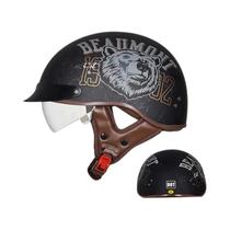 Capacete Retro De Motocicleta Para Verão, Capacete Meio Aberto, Chapéu De Segurança Para Quatro