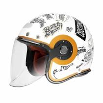 Capacete Retro Jet Tracker Branco (MA124) Capacete Retro Jet Tracker Branco (MA124)