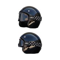 Capacete Retro Unissex 3/4 Para Motocicleta, Estiloso Para Corridas off Road